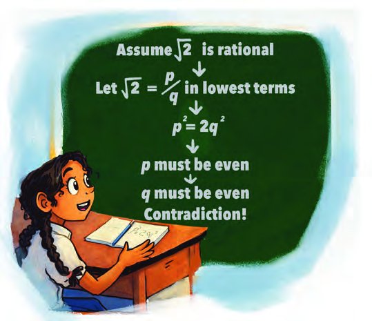 Proof that √2 is irrational (textbook illustration)