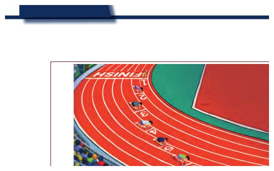 Fig. 6.1: Athletes at the start of a 4 × 100 m relay race
