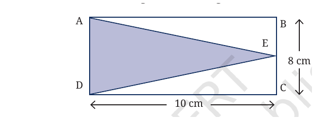 Fig. 6.31: Rectangle ABCD with triangle ADE