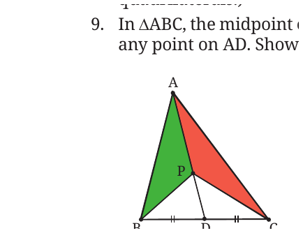 Fig. 6.32: Median AD with point P on AD