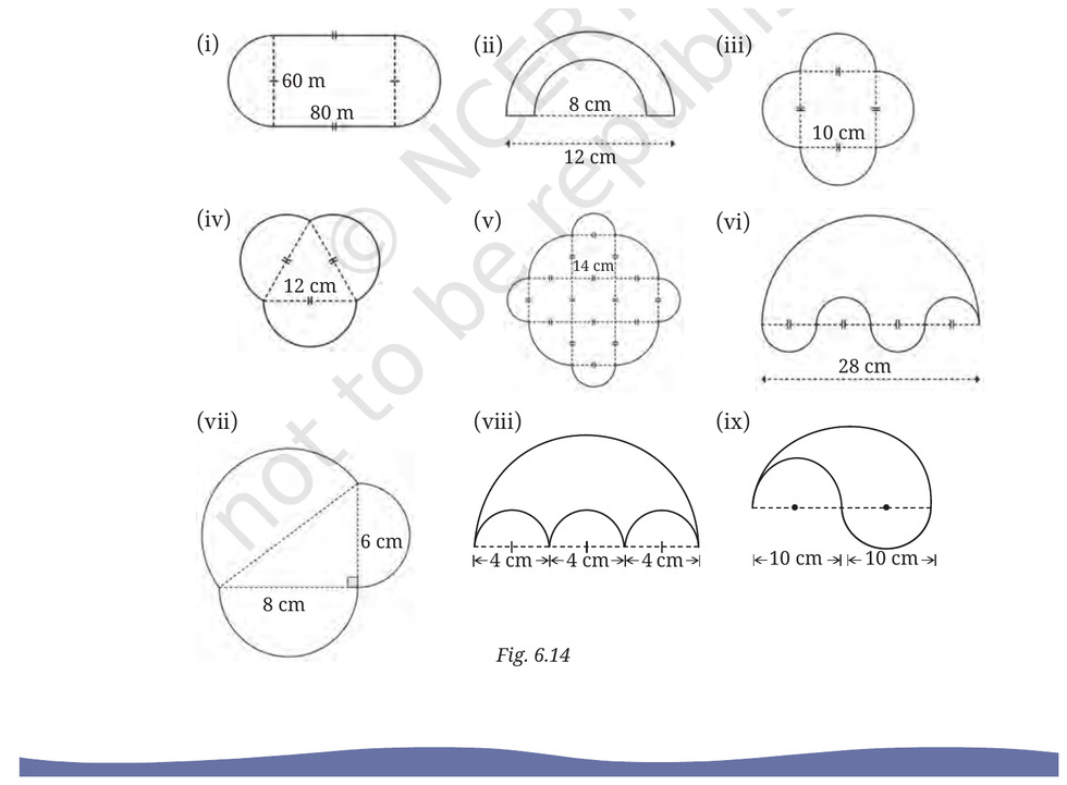 Fig. 6.14: Shapes (i)–(ix) for perimeter