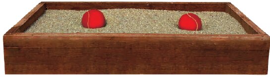 Fig. 7.17: Depressions created by a ball in sand dropped from different heights