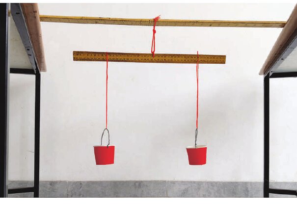 Fig. 7.33: Balancing cups hung on a scale